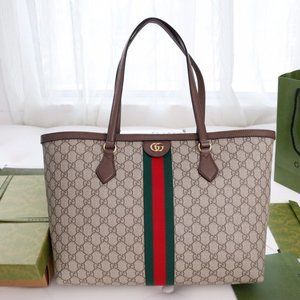 Gucci Medium Ophidia Brown Monogram  Shopping Bag Tote